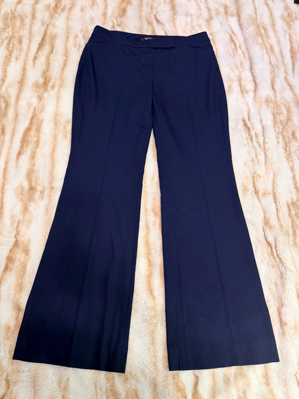 White House Black Market Navy Flared Dress Pants